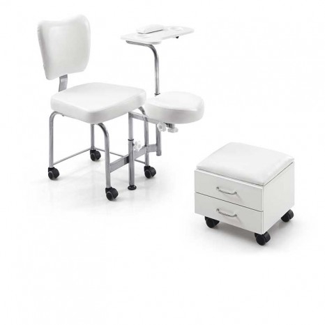 Pedicure chair with stool with 2 storage drawers, Aesthetic Medicine , 